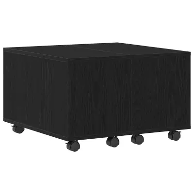 vidaXL Kavčna miza Črno hrast 60x60x38 cm umetni les