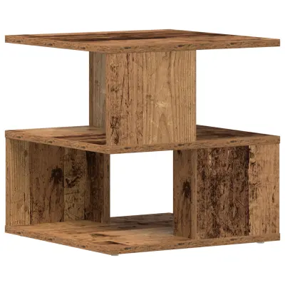vidaXL Stranska miza Starega lesa 40x40x40 cm, izpostavljena lesu
