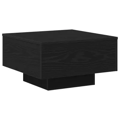 vidaXL Klubska miza Črni hrast 55x55x31 cm iz inženirskega lesa