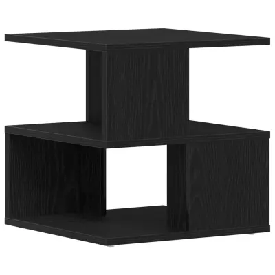 vidaXL Stranska miza Črna Oreh 40x40x40 cm Umetni les