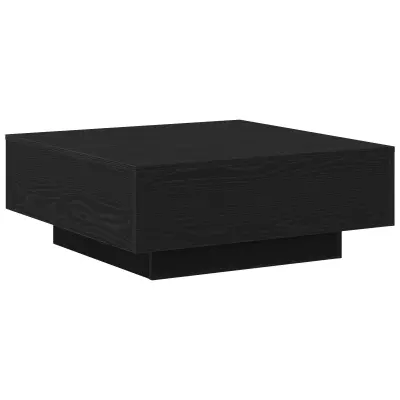 vidaXL Klubska miza Črna Oreh 80x80x31 cm, narejena iz lesa