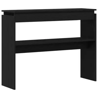vidaXL Konsolna mizica Črna Oreh 80x30x102 cm Izdelana iz lesa