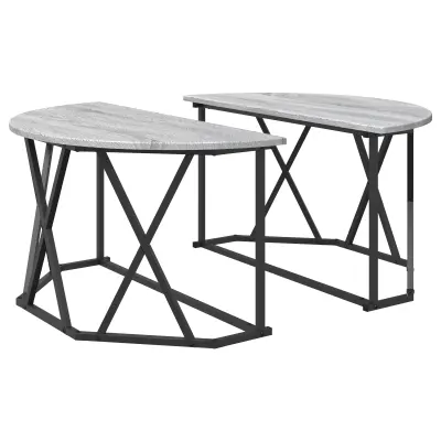 vidaXL Siva Sonoma Klubska Miza 80x80x42 cm Iz Lesene Plošče