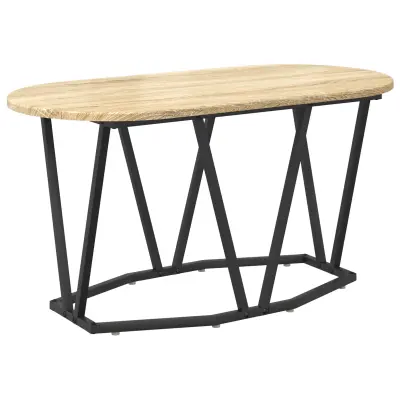 vidaXL Stilska klub nova iz sonomskega hrasta 80x40x40,5 cm iz kompozitnega lesa in kovine