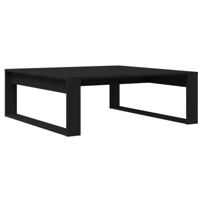 vidaXL Klub miza Črna Oreh 100x100x35 cm Igrajte se z inženirskim lesom