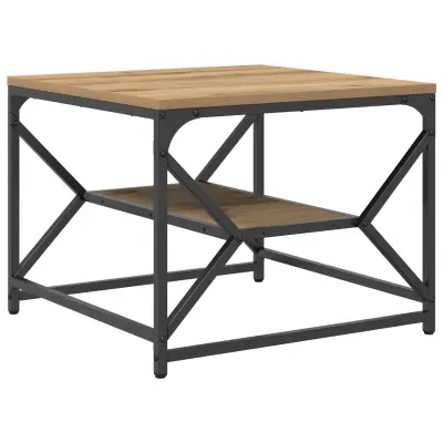 vidaXL klub miza s policami iz umetnega lesa 51x50x40 cm