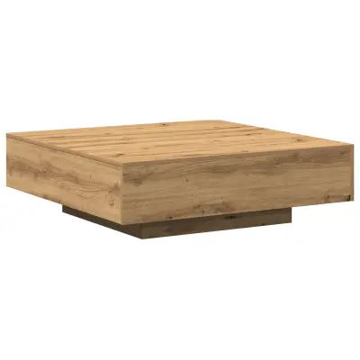vidaXL Klubska miza Artisan Oak 100x100x31 cm Izdelana iz lesa