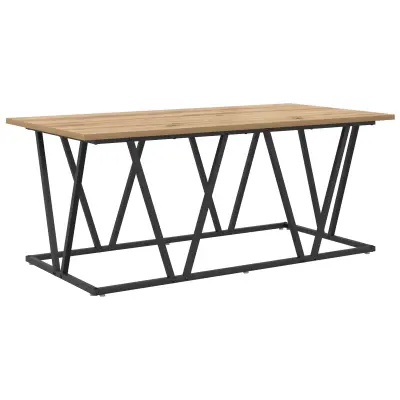 vidaXL Klub miza iz umetnega lesa in kovine 100x50x40 cm