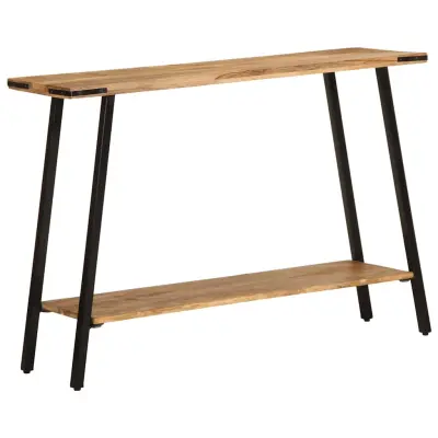 vidaXL Konzolna mizica 110x30x75 cm trden mangov les