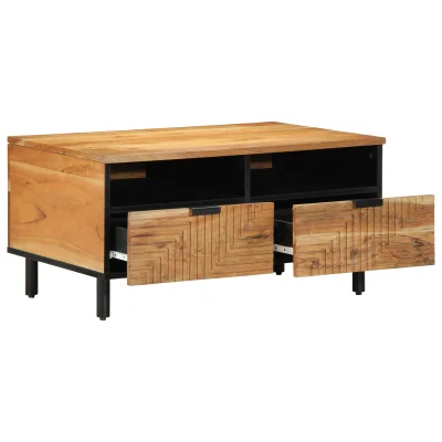 vidaXL Kavni mizica 80x54x40 cm Trden akacijev les