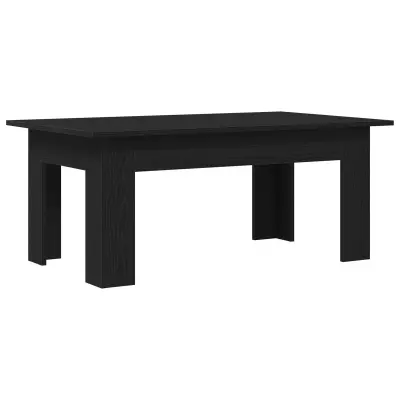 vidaXL Klubska miza Črna Oreh 100x60x42 cm iz inženirskega lesa