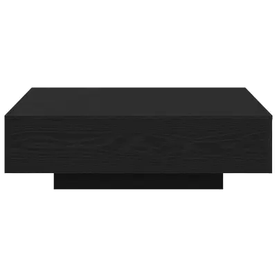 vidaXL Klubska miza Črna Oreh 100x100x31 cm Izdelana iz lesa