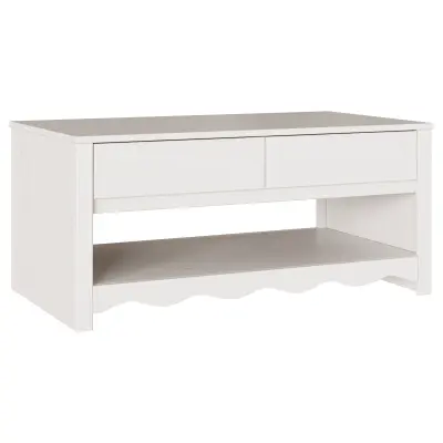 vidaXL Klubska miza "DRAMMEN" Bela 99x55x45 cm Trden les Bor