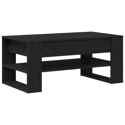 vidaXL Klubska miza Črna Bukovina 102x55x45 cm Inženirski les