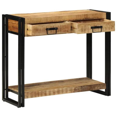 vidaXL Končna miza 90x33x75 cm Trden grob les mangovca