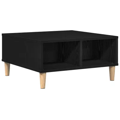 vidaXL Kava Miza Črna Oreh 60x60x30 cm Izdelana iz lesa