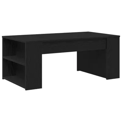 vidaXL Klubska miza Črni hrast 102x55x42 cm Inženirski les