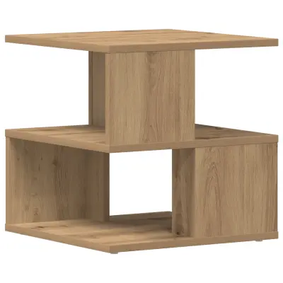 vidaXL Stranska miza Artisan Oak 40x40x40 cm iz inženirskega lesa