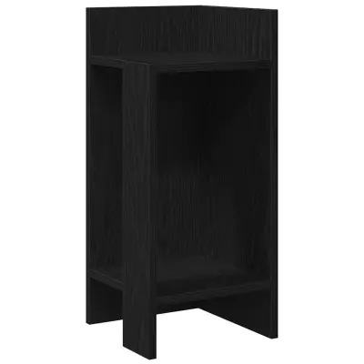 vidaXL Stranska mizica s polico črna 25,5x27x60 cm