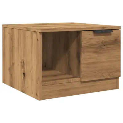 vidaXL Klubska mizica artisan hrast 50x50x36 cm inženirski les