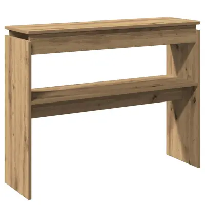 vidaXL Konzolna mizica artisan hrast 102x30x80 cm inženirski les