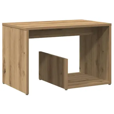 vidaXL Stranska mizica artisan hrast 59x36x38 cm inženirski les