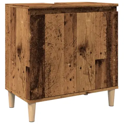 vidaXL Omarica za umivalnik starinski les 58x33x60 cm inženirski les