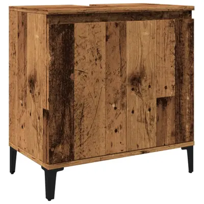 vidaXL Omarica za umivalnik starinski les 58x33x60 cm inženirski les