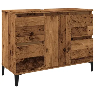 vidaXL Omarica za umivalnik starinski les 80x33x60 cm inženirski les