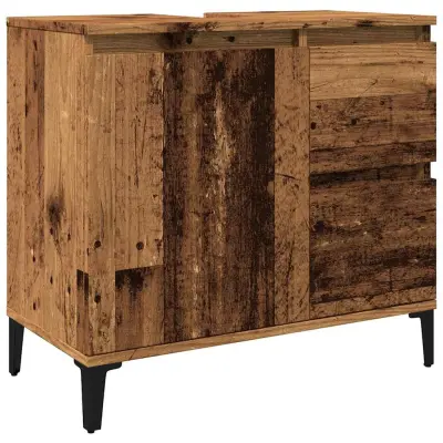vidaXL Omarica za umivalnik starinski les 60x30x60 cm inženirski les