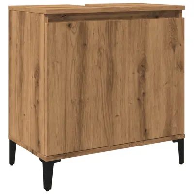 vidaXL Omarica za umivalnik artisan hrast 58x33x60 cm inženirski les