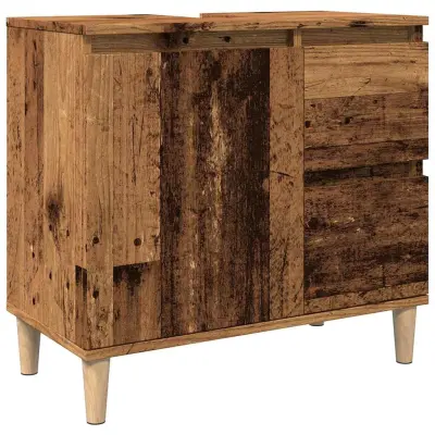 vidaXL Omarica za umivalnik starinski les 60x30x60 cm inženirski les