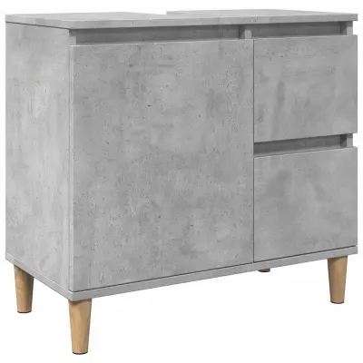 vidaXL Omarica za umivalnik betonsko siva 65x33x60 cm inženirski les