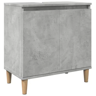 vidaXL Omarica za umivalnik betonsko siva 58x33x60 cm inženirski les