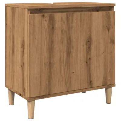 vidaXL Omarica za umivalnik artisan hrast 58x33x60 cm inženirski les