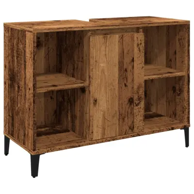 vidaXL Omarica za umivalnik starinski les 80x33x60 cm inženirski les