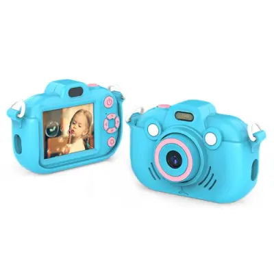 DC502 2,4-palčni otroški digitalni fotoaparat s 16-kratnim zoomom in 2,7K videoposnetki, barva: modra + 32G