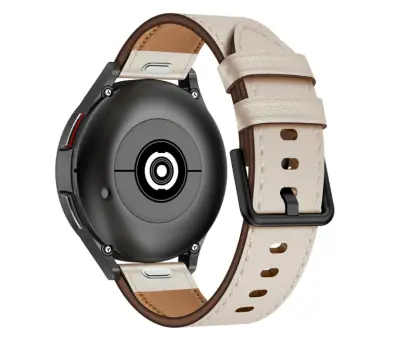 Premium Usnjen Pašček za Uro za Samsung Galaxy Watch White 22 mm