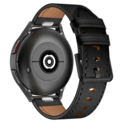 Premium Usnjen Pašček za Uro za Samsung Galaxy Watch Black 22 mm
