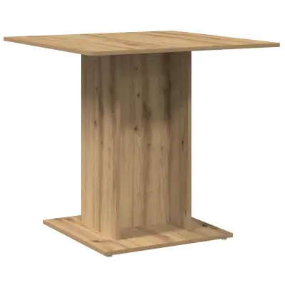vidaXL Jedilna miza artisan hrast 80x80x75 cm inženirski les