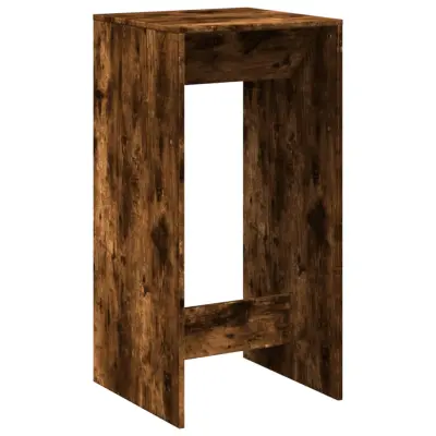 vidaXL Barska miza dimljeni hrast 51x50x103,5 cm inženirski les