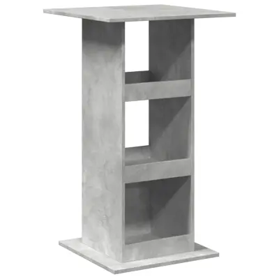 vidaXL Barska miza s policami betonsko siva 60x60x102 cm inž. les