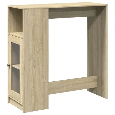 vidaXL Barska miza s policami sonoma hrast 101x40x103,5 cm inž. les
