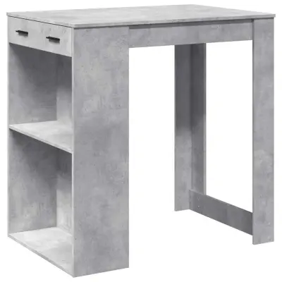 vidaXL Barska miza betonsko siva 102x70x103,5 cm inženirski les