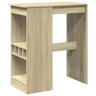 vidaXL Barska miza s policami sonoma hrast 90x47,5x103,5 cm inž. les