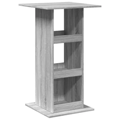 vidaXL Barska miza s policami siva sonoma 60x60x102 cm inženirski les