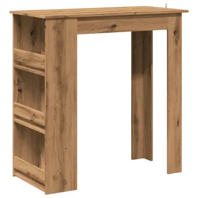 vidaXL Barska miza s policami artisan hrast 102x50x103,5 cm