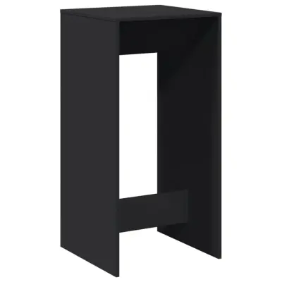 vidaXL Barska miza črna 51x50x103,5 cm inženirski les