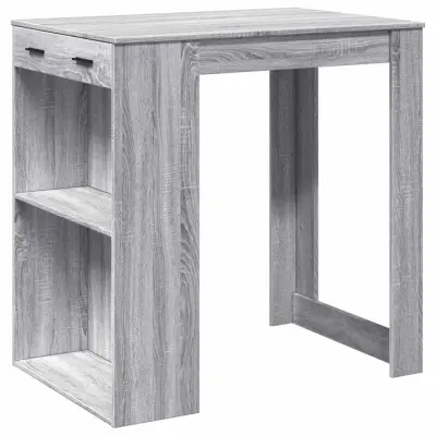 vidaXL Barska miza siva sonoma 102x70x103,5 cm inženirski les