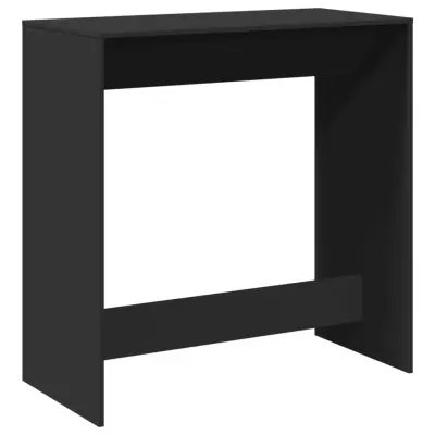 vidaXL Barska miza črna 102x50x103,5 cm inženirski les